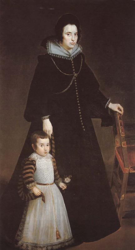 VELAZQUEZ, Diego Rodriguez de Silva y Princess and her son China oil painting art
